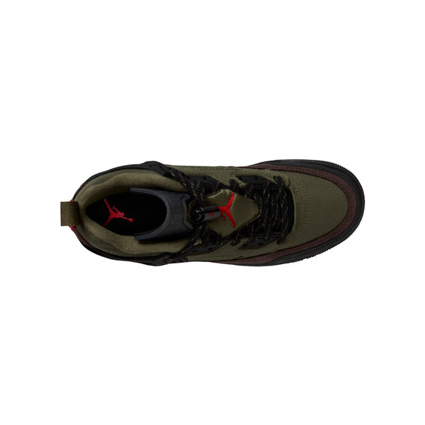gradeschool jordan spizike low (medium olive/university red)