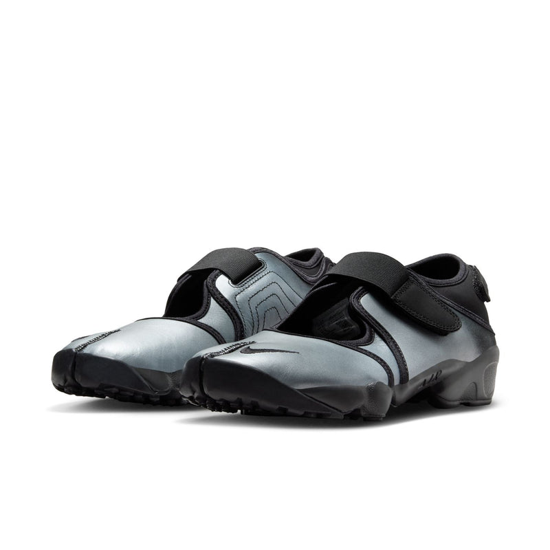 womens nike air rift ltr (metallic silver/black)