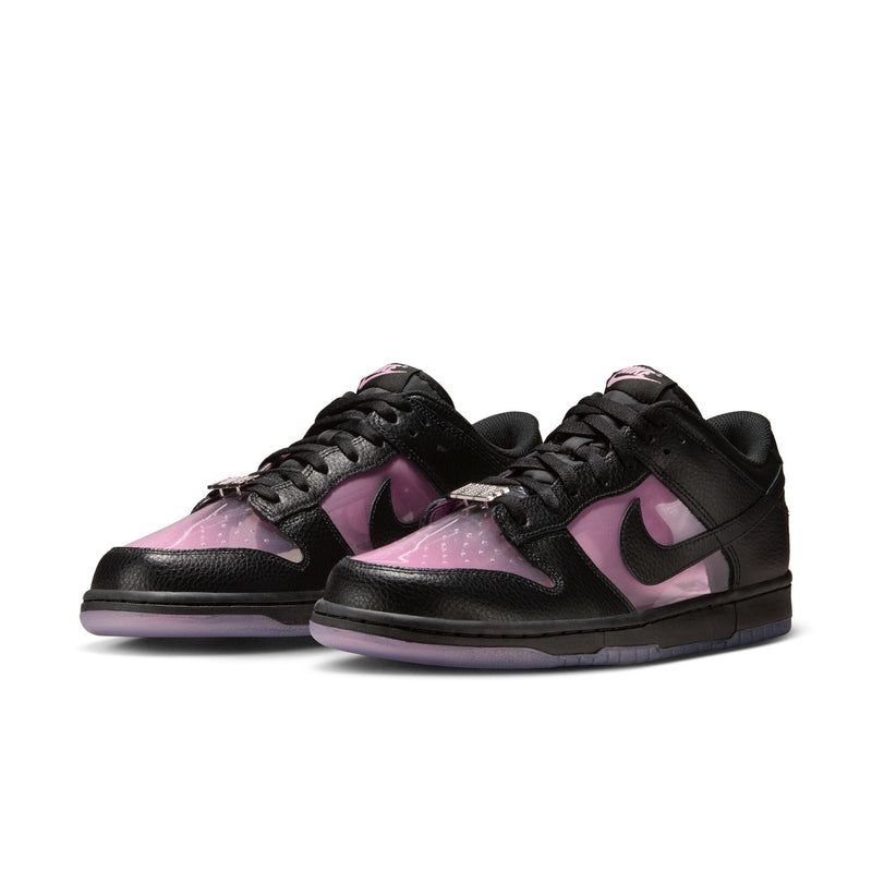 mens nike dunk low retro premium (pink rise/black)