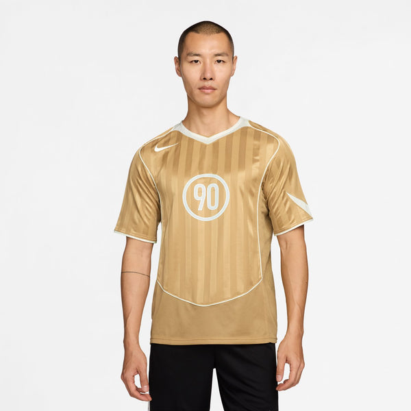 mens nike total 90 dri-fit s/s soccer jersey (club gold/summit white)