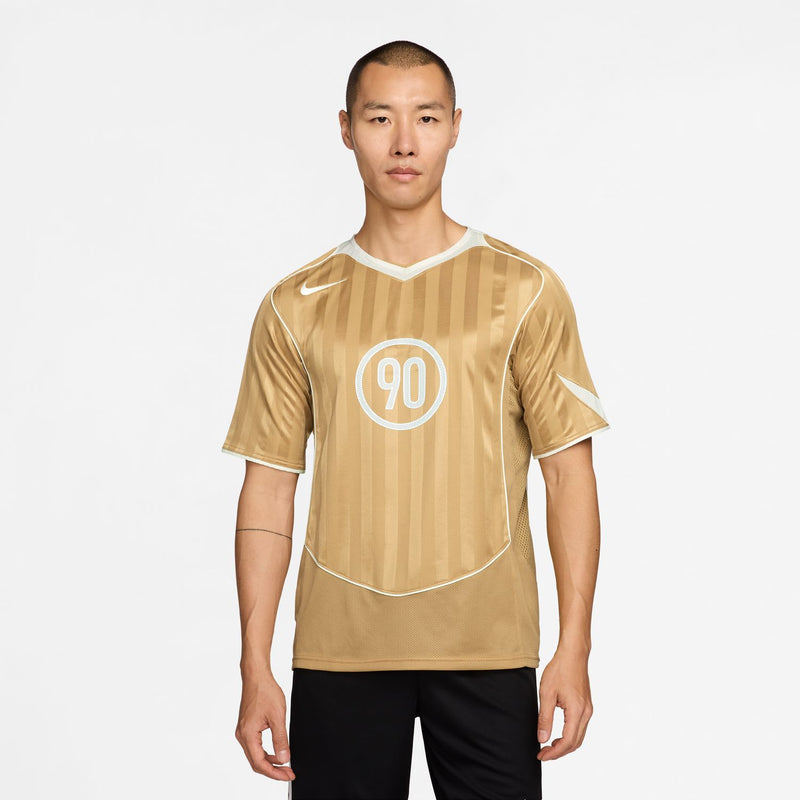 mens nike total 90 dri-fit s/s soccer jersey (club gold/summit white)