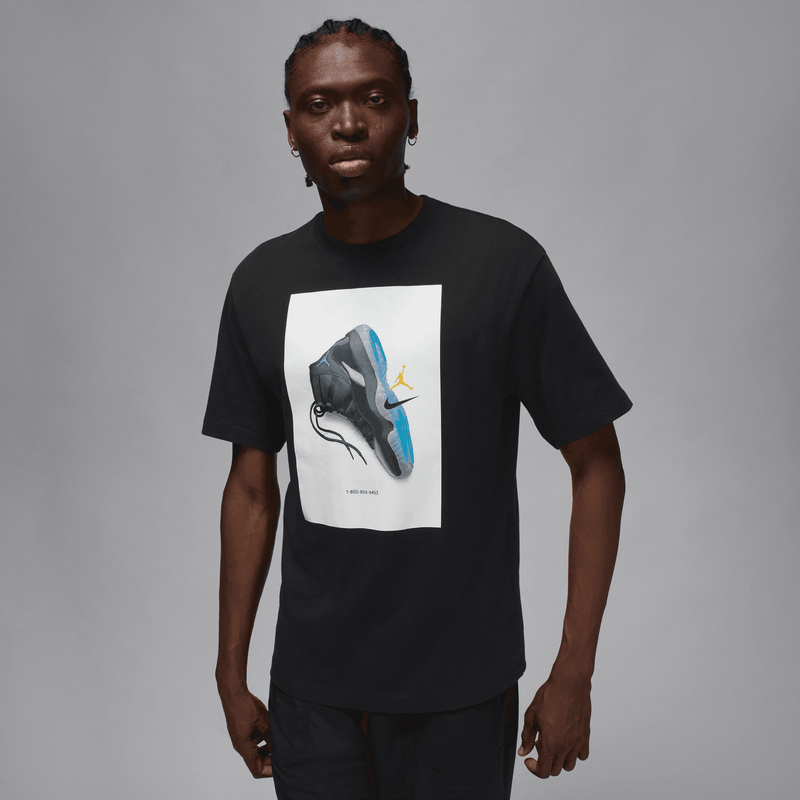 mens jordan brooklyn s/s tee (black)
