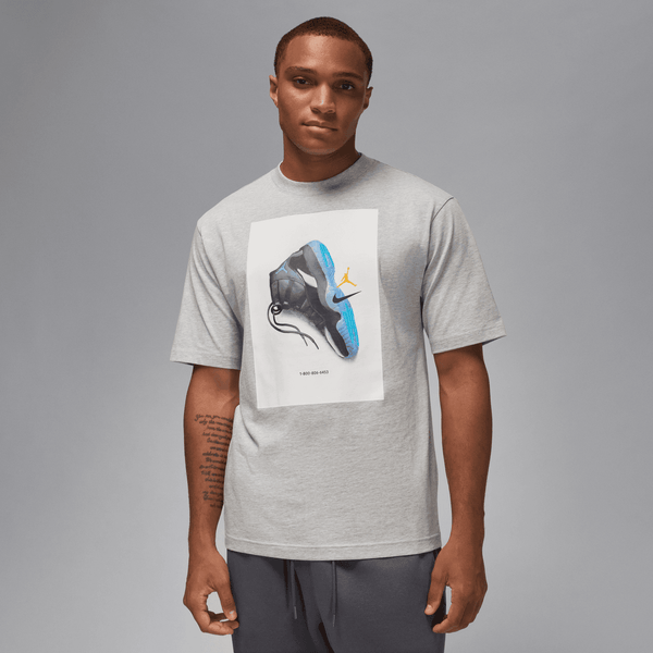 mens jordan brooklyn s/s tee (grey heather)