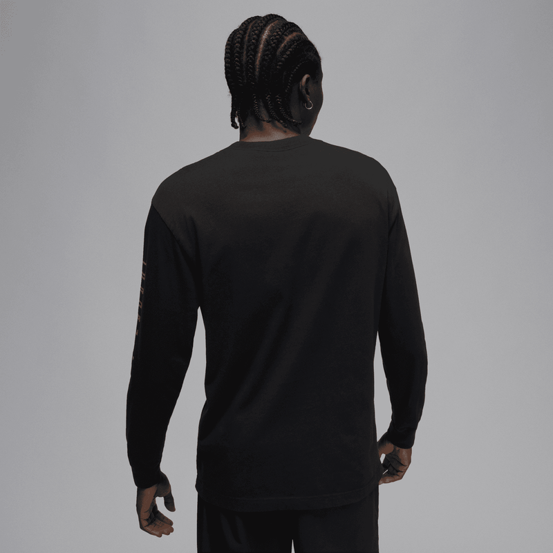mens jordan brooklyn aj11 graphic l/s tee (black)