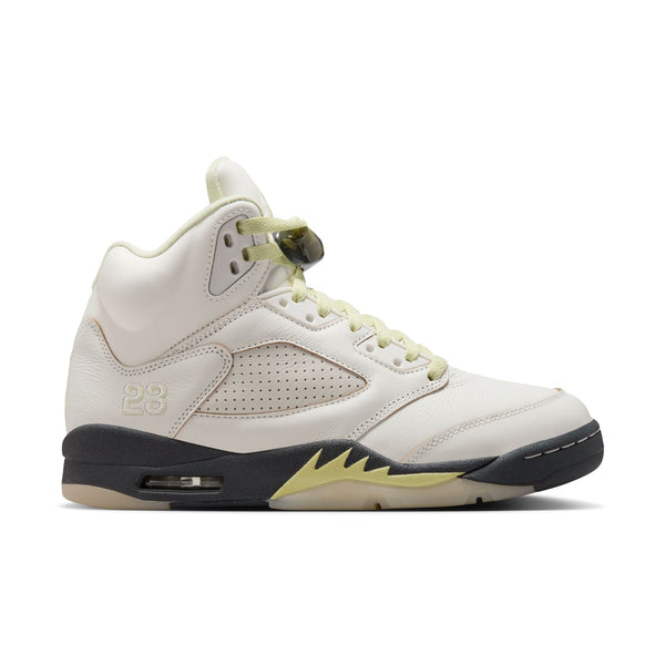 womens jordan 5 retro (sail/luminous green)