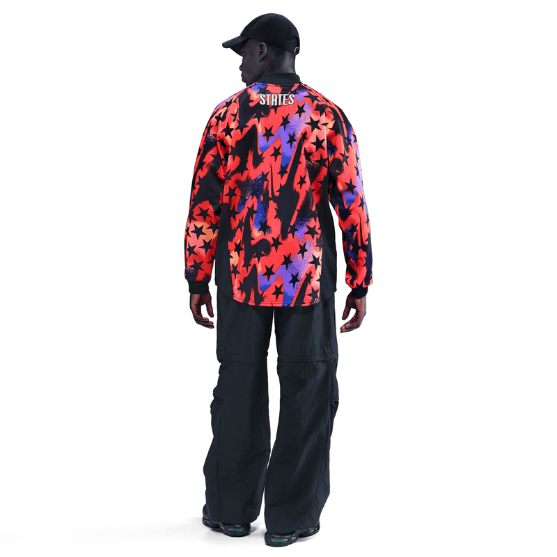 mens nike au goalkeeper shirt (black/bright crimson)