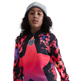 kids nike dri fit l/s goalkeeper jersey (black/bright crimson)