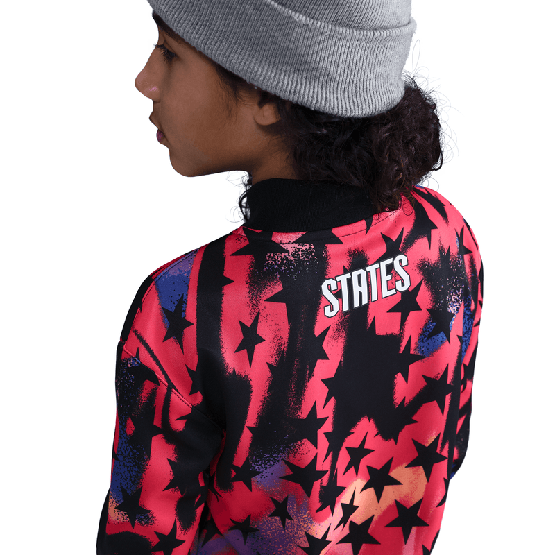 kids nike dri fit l/s goalkeeper jersey (black/bright crimson)