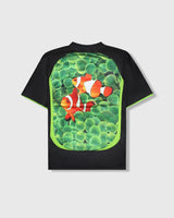 mens pleasures aqua soccer jersey (black/green)