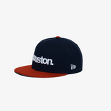 new era x premiumgoods. houston. 2tone 59fifty fitted (navy/red)
