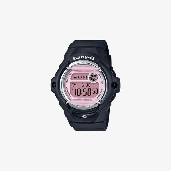 casio baby-g digital watch (black/pink)