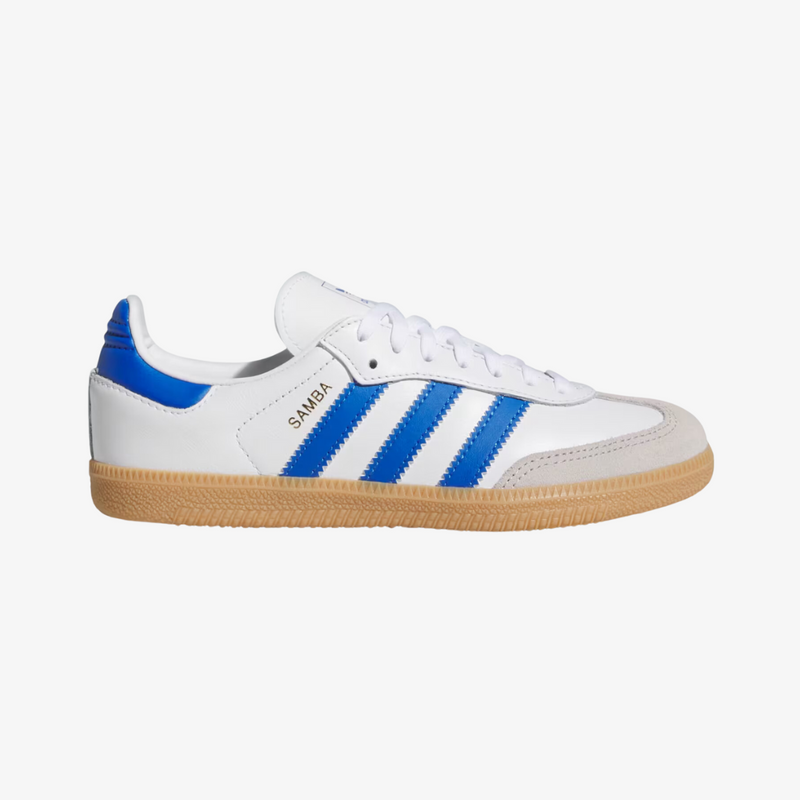 preschool adidas samba og (white/blue/gum)