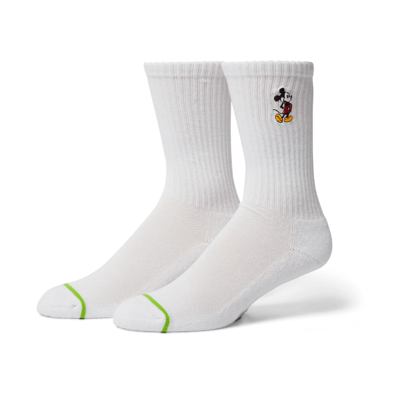 huf x disney classic mickey mouse crew sock (white)