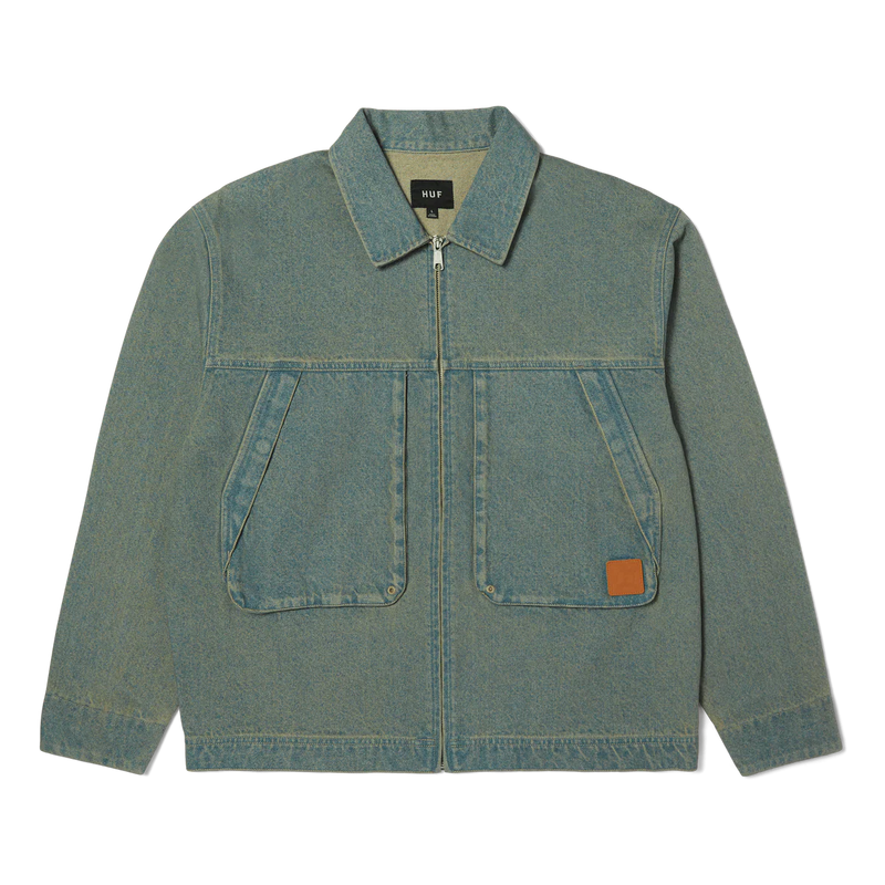 mens huf dresden denim work jacket (indigo earth)