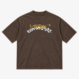 mens premiumgoods. x rezoworld takeover s/s drop shoulder tee (mocha)