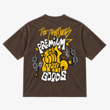 mens premiumgoods. x rezoworld takeover s/s drop shoulder tee (mocha)