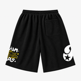 mens premiumgoods. x rezoworld tank baggy fleece shorts (black)