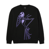 mens huf jack skellington crewneck sweatshirt (black)