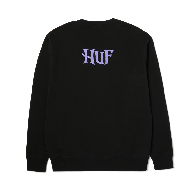mens huf jack skellington crewneck sweatshirt (black)