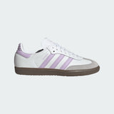 gradeschool adidas samba og (white/lavender)