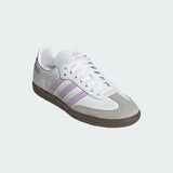 gradeschool adidas samba og (white/lavender)