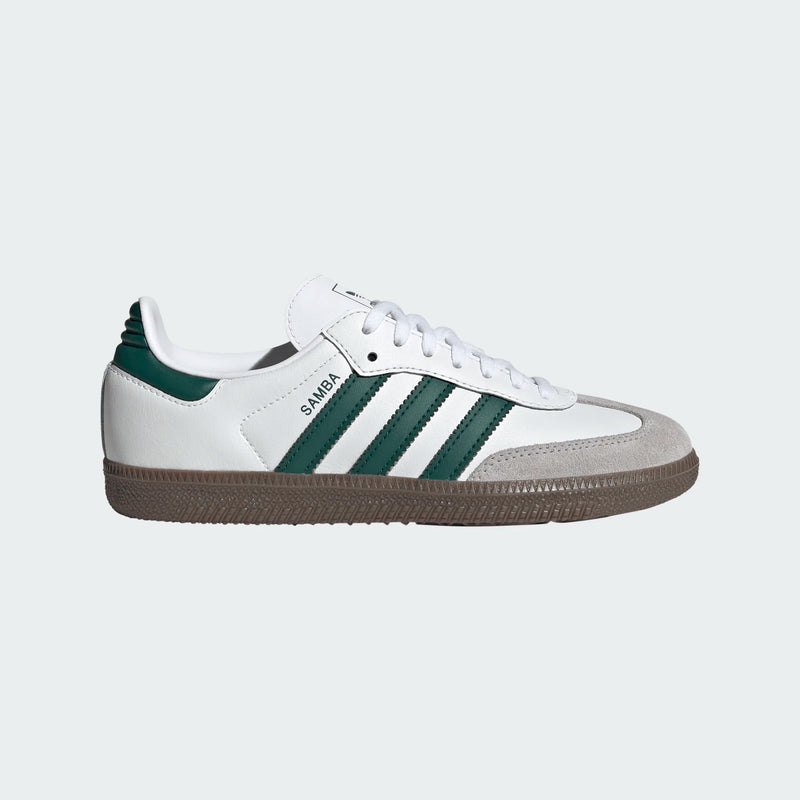 gradeschool adidas samba og (white/green)