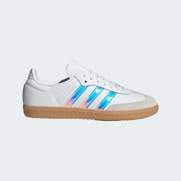 gradeschool adidas samba og (white/multi)