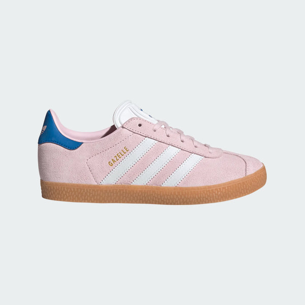 gradeschool adidas gazelle (clear pink/blue bird)