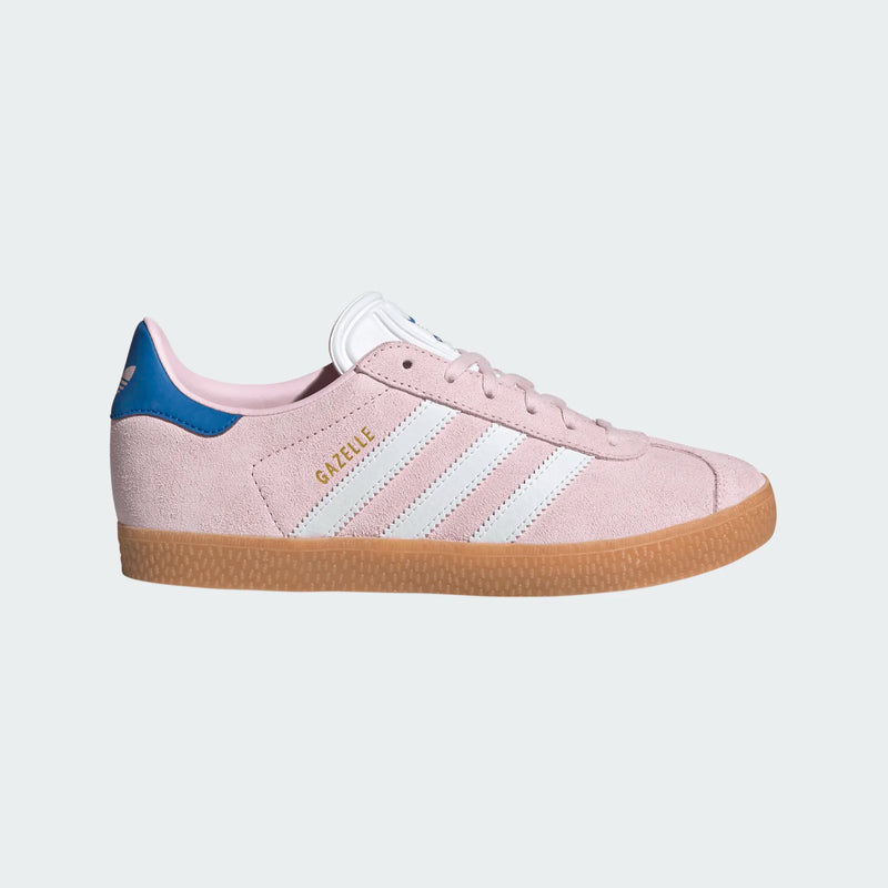 gradeschool adidas gazelle (clear pink/blue bird)