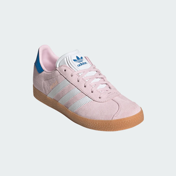 gradeschool adidas gazelle (clear pink/blue bird)