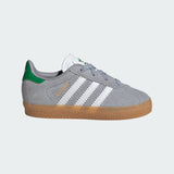 toddler adidas gazelle (grey/gum)