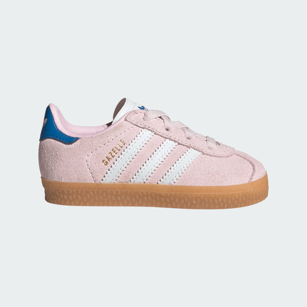 toddler adidas gazelle (clear pink/cloud white)