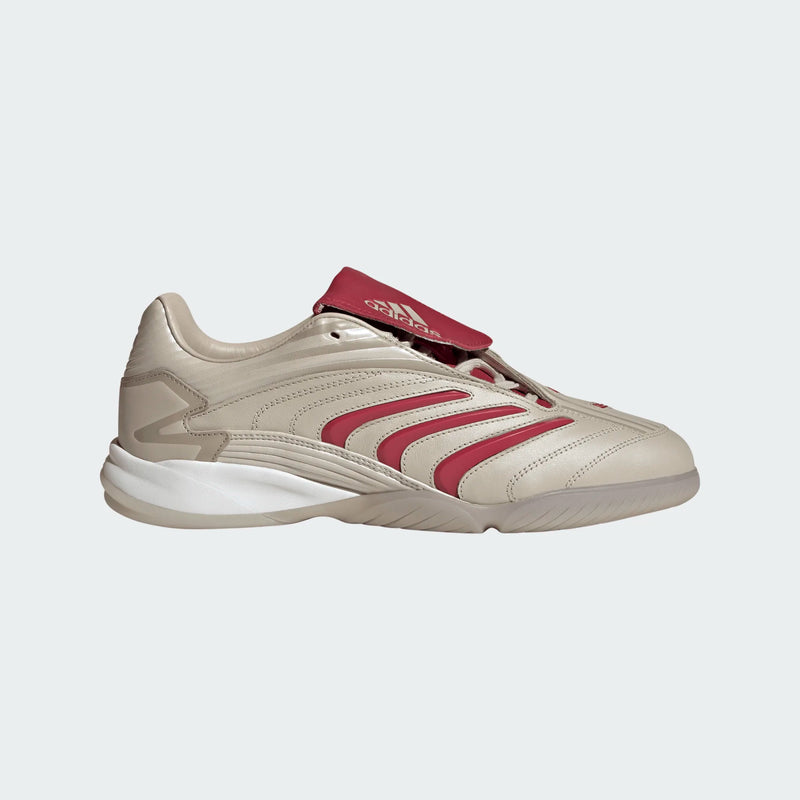 mens adidas predator sala (beige/team victory red)