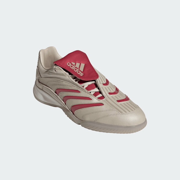 mens adidas predator sala (beige/team victory red)
