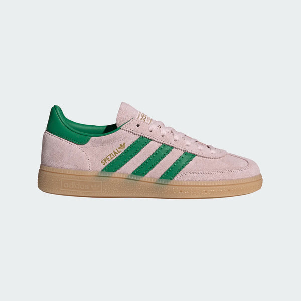 womens adidas handball spezial (clear pink/green)