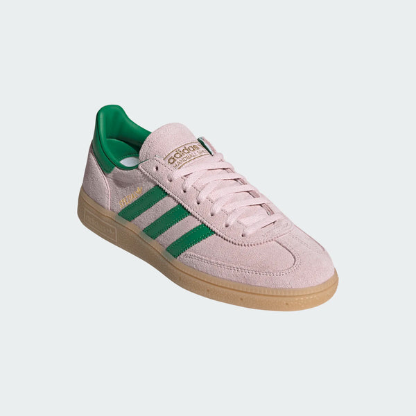 womens adidas handball spezial (clear pink/green)