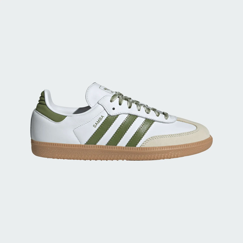 womens adidas samba og (cloud white/tech olive)