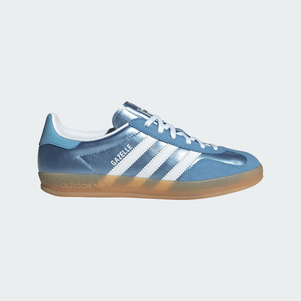 womens adidas gazelle indoor (blue/cloud white)