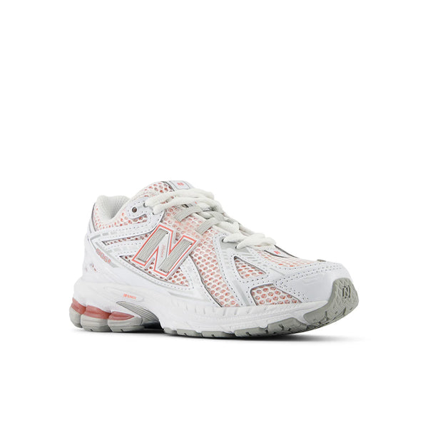 preschool new balance 1906 (white/sunfade red)