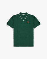 mens malbon golf crest knit polo (myrtle)