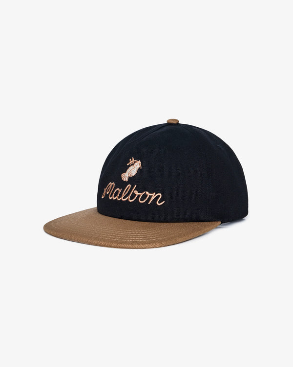 mens malbon dove snapback (black)