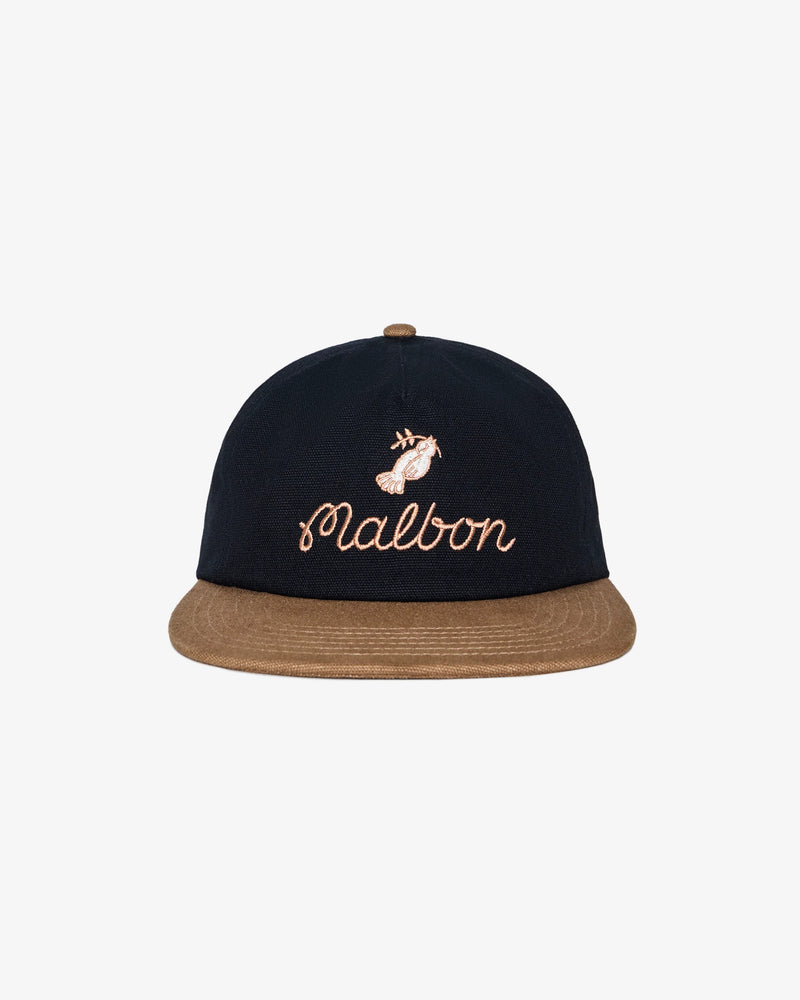 mens malbon dove snapback (black)