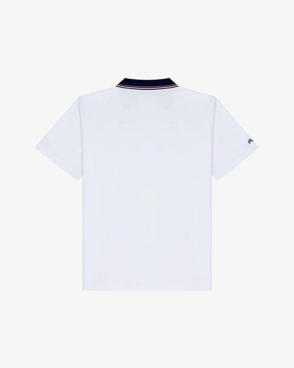 mens malbon fairway oakwood polo (white)