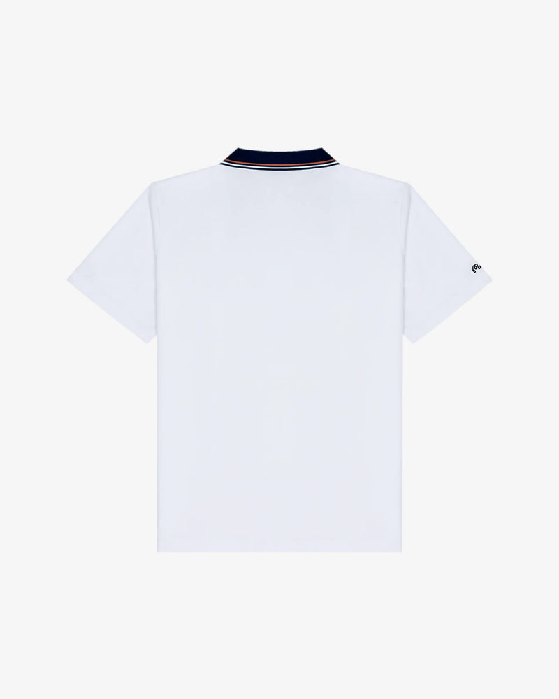mens malbon fairway oakwood polo (white)