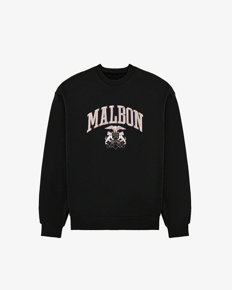 mens malbon range oxford sweatshirt (black)