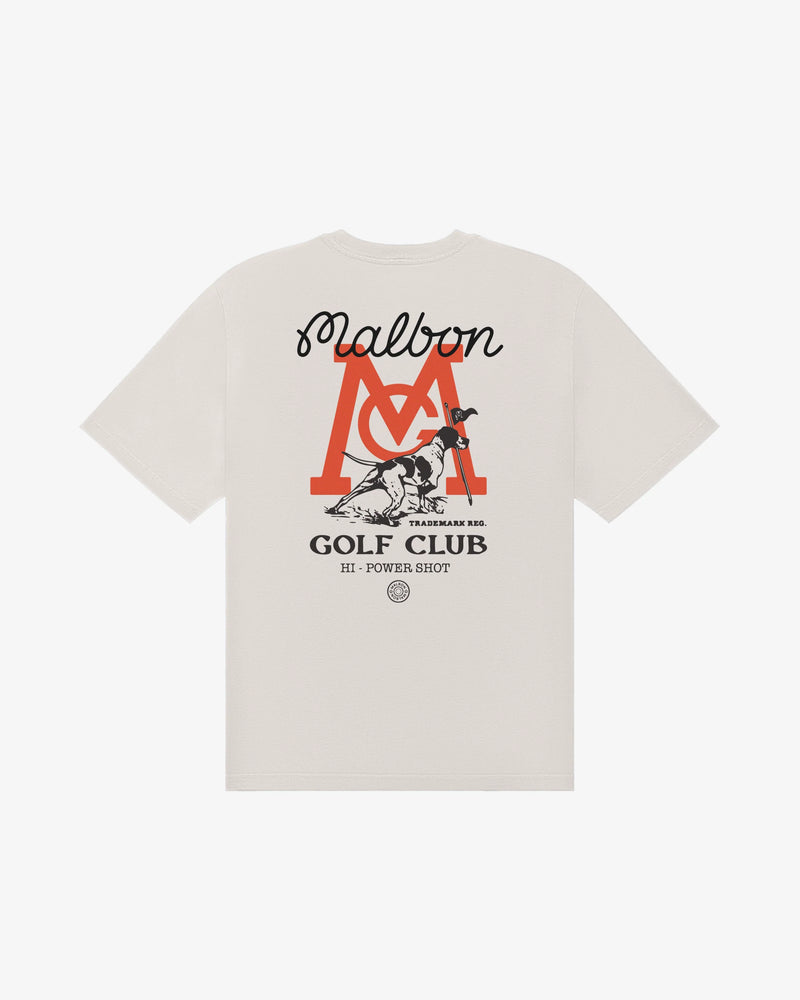 mens malbon bermuda hi power shot s/s tee (ivory)