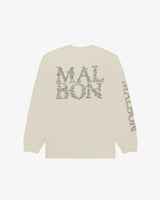 mens malbon gorse foraging l/s tee (ivory)