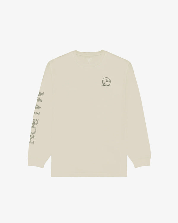 mens malbon gorse foraging l/s tee (ivory)