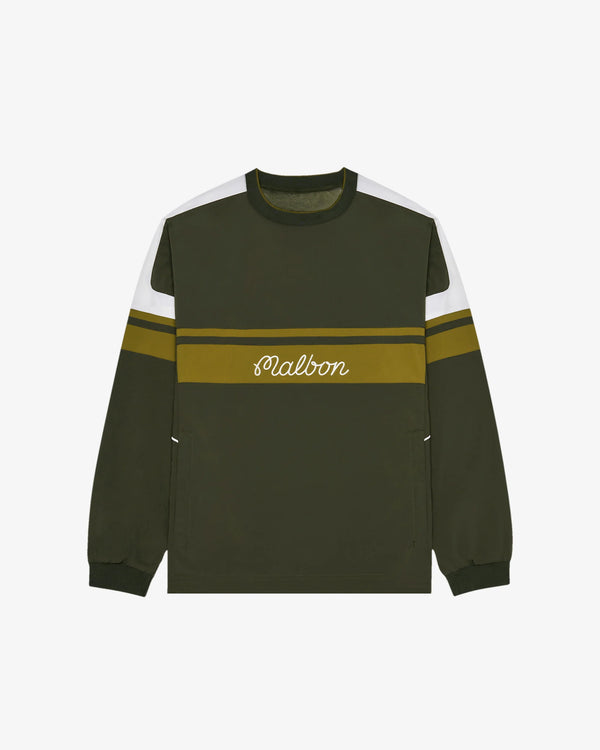 mens malbon sportiva nylon pullover (cypress green)