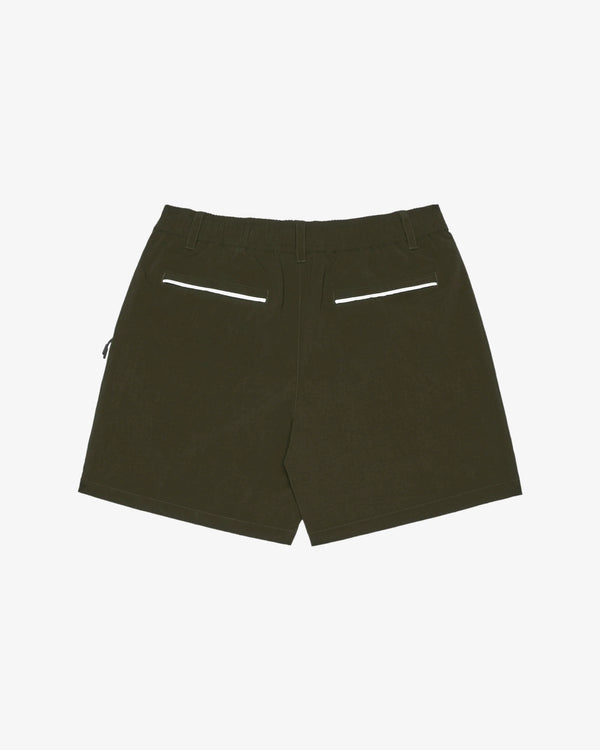 mens malbon riva nylon short (cypress green)